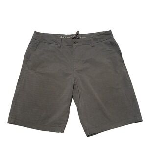 Hang Ten Men's Black Striped (Charcoal Gray) Lightweight Hybrid Short Size 38